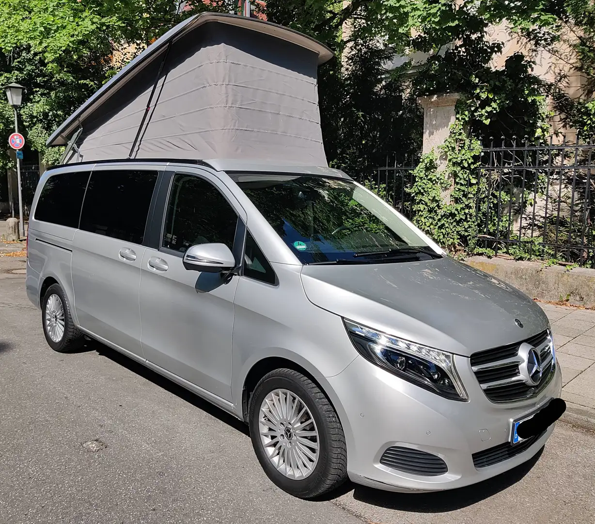 Mercedes-Benz Marco Polo 190PS Küche Hochdach Standheizung 8 Räder Argent - 1