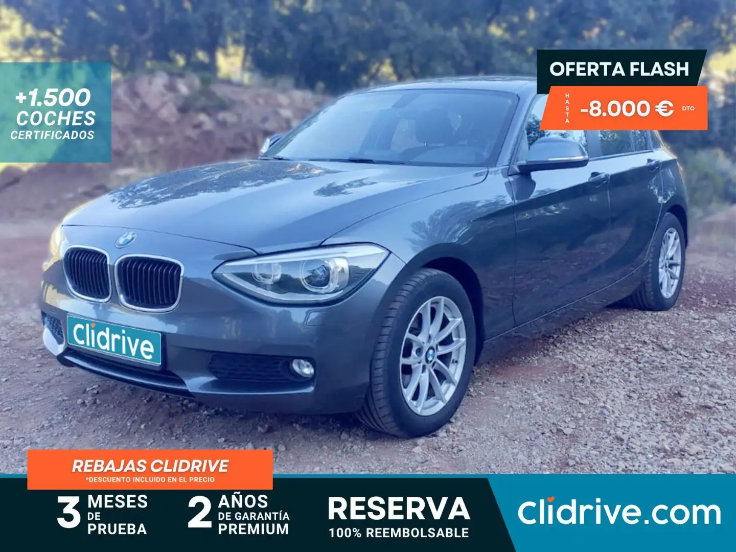 BMW 118 118d Gris - 1