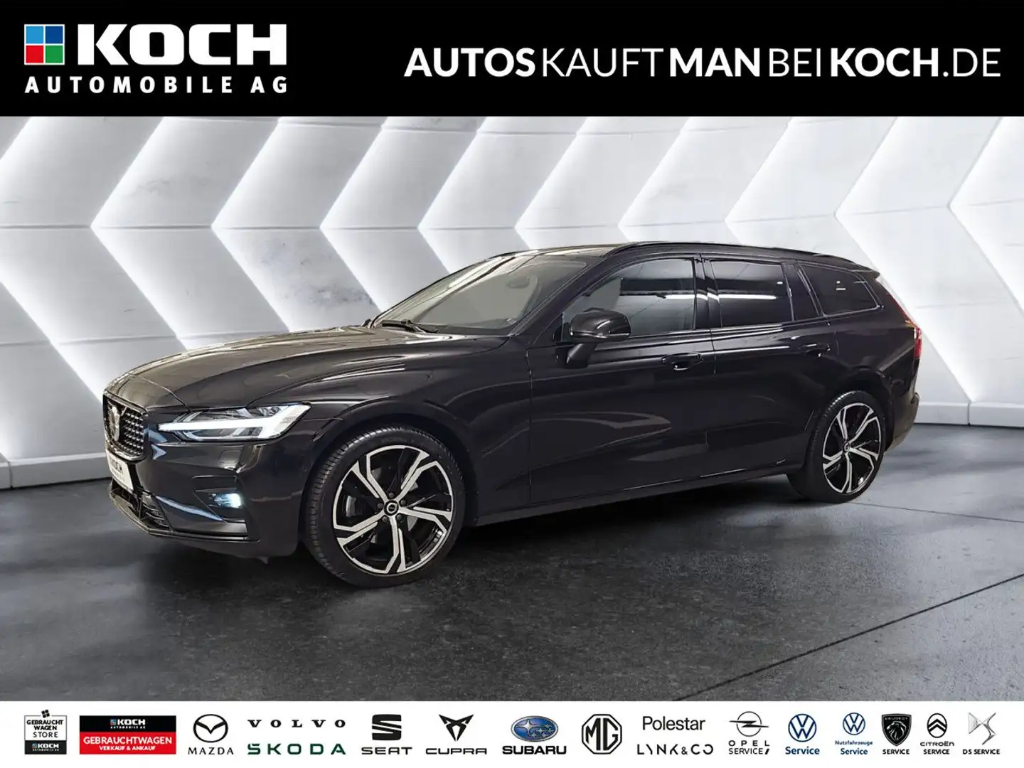 Volvo V60 B4 B DKG Plus Dark ACC BLIS PANO 360 V-LED! Schwarz - 1