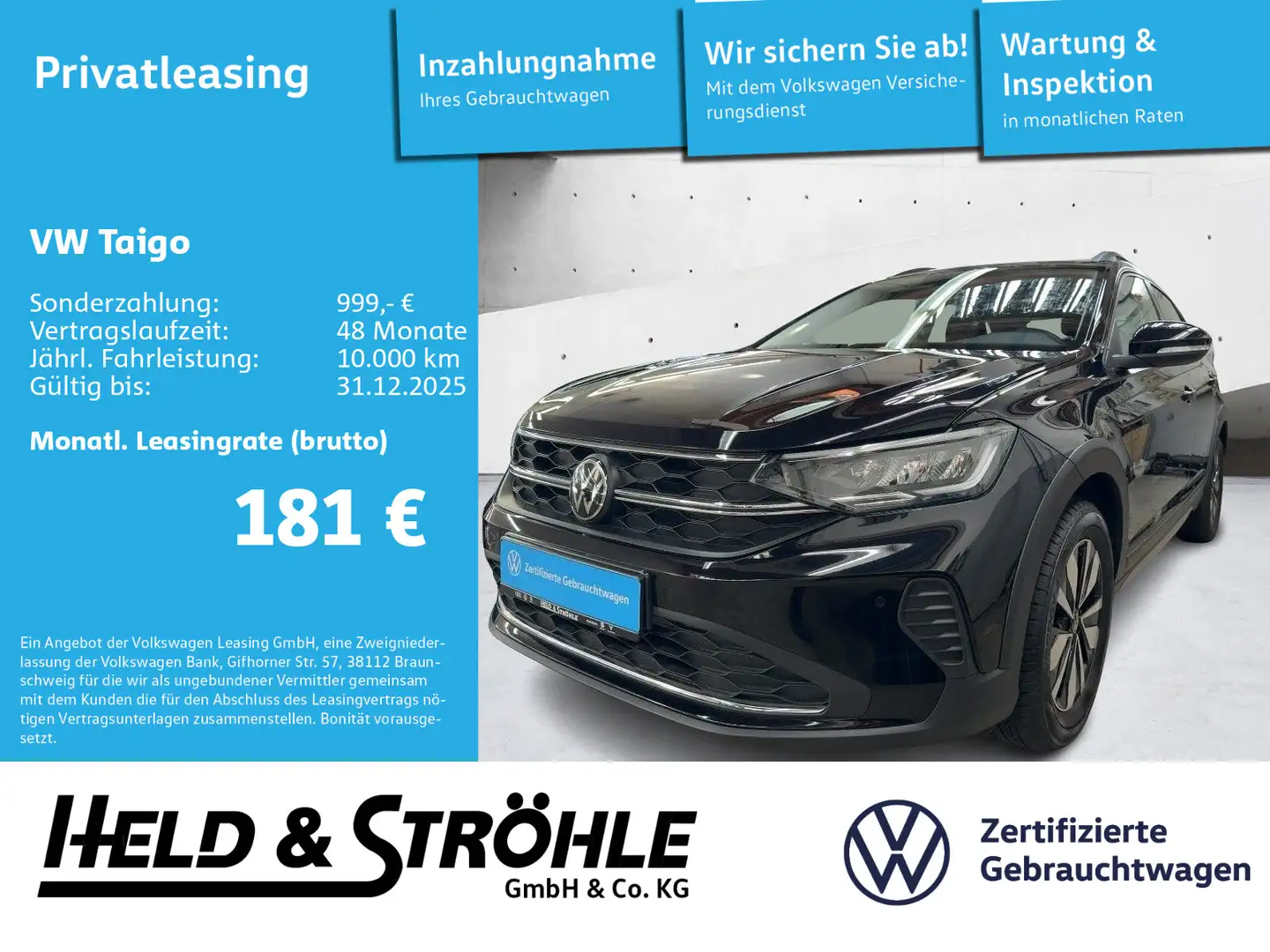 Volkswagen Taigo Move 1.0 TSI LED PDC SHZ APP DAB+ VIRTUAL Nero - 1