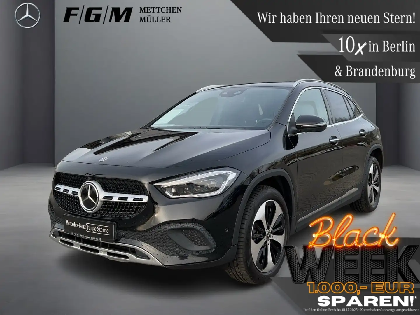 Mercedes-Benz GLA 250 e Progressive Burm|KeyGo|MBeam|TWA|360 Zwart - 1