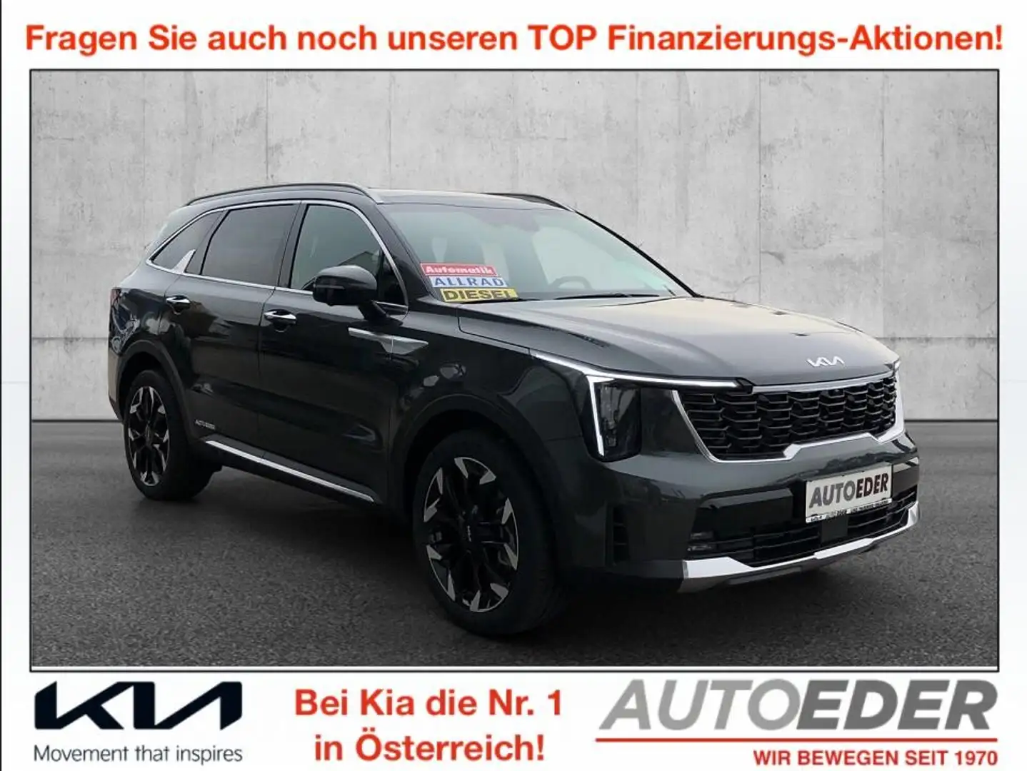 Kia Sorento 2,2 CRDi SCR AWD Platin DCT Grau - 1