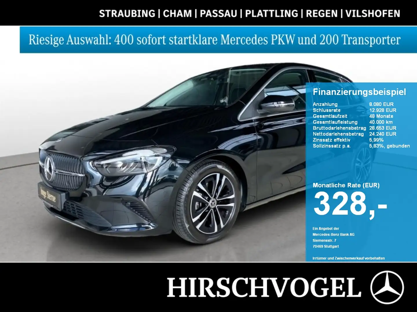Mercedes-Benz B 200 Progressive Line+MBUX+Navi-Pr.+LED+Kam+PDC Schwarz - 1