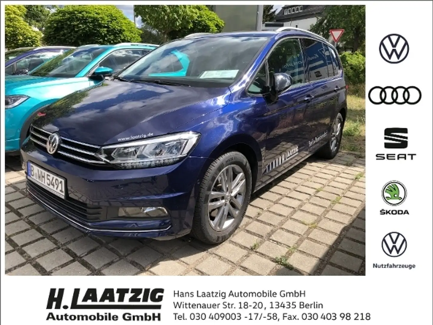 Volkswagen Touran 1.5 TSI DSG IQ.DRIVE Navi AHK LED Kamera Blau - 1