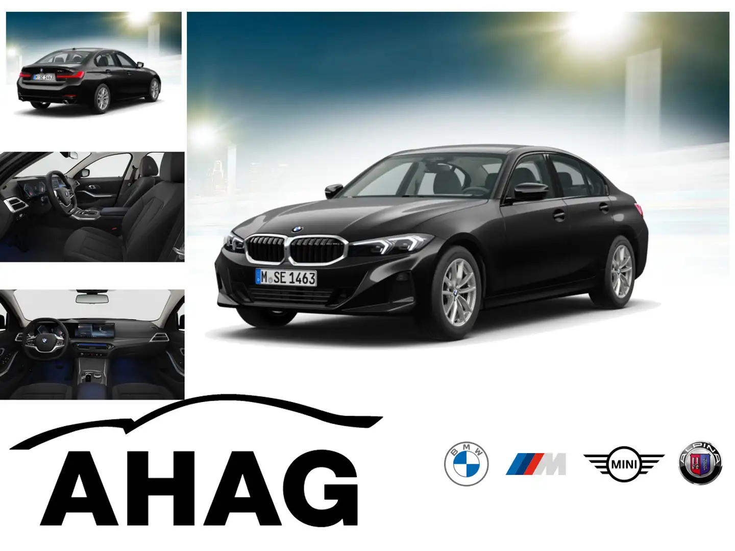 BMW 318 i Automatik Innovationsp. Klimaaut. Durchlade Negru - 1