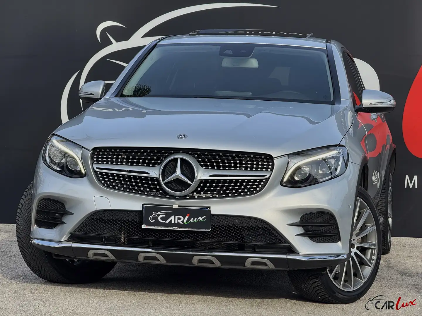 Mercedes-Benz GLC 250 d Coupé Premium AMG 4MATIC TETTO SOSPENSIONI Argento - 1