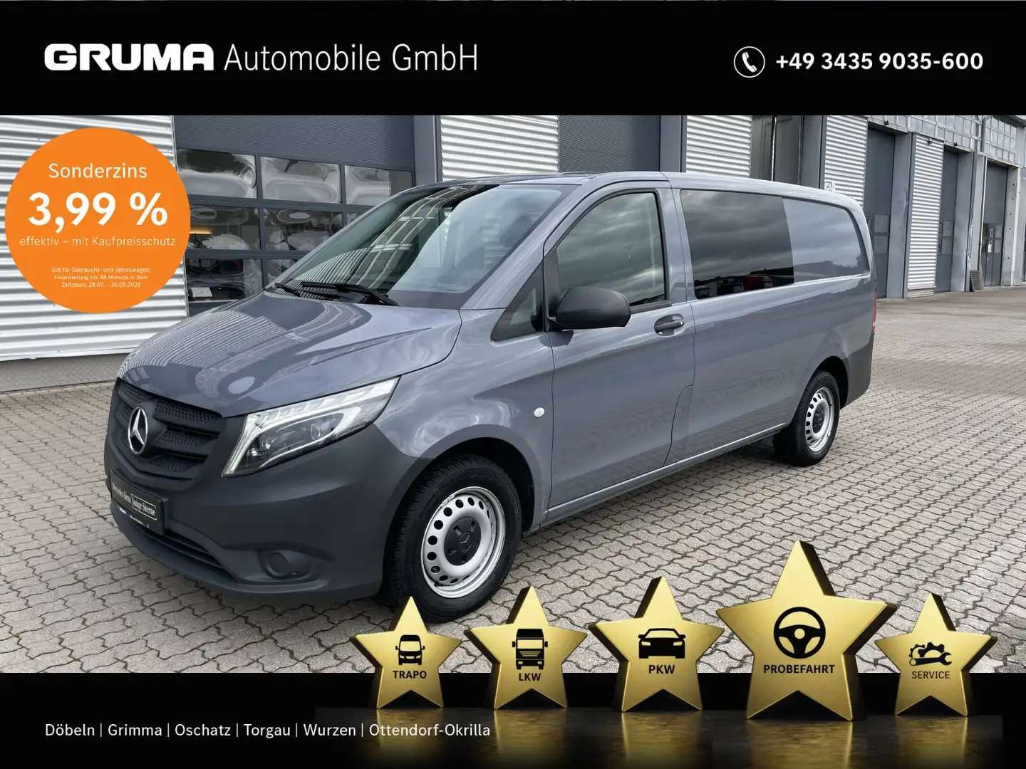 Mercedes-Benz Vito Vito 114 CDI Mixto L KLIMA+RADIO+LED+5 SITZE+LKW Gris - 1