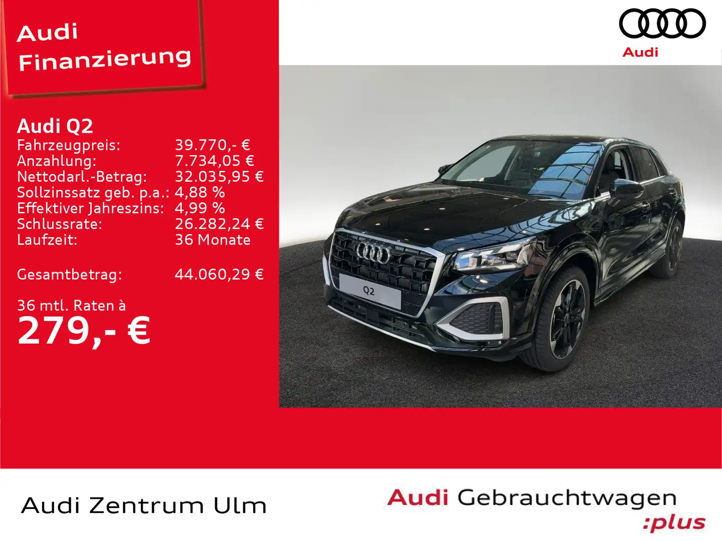 Audi Q2 advanced 35 TFSI 110(150) kW(PS) S tronic Schwarz - 1