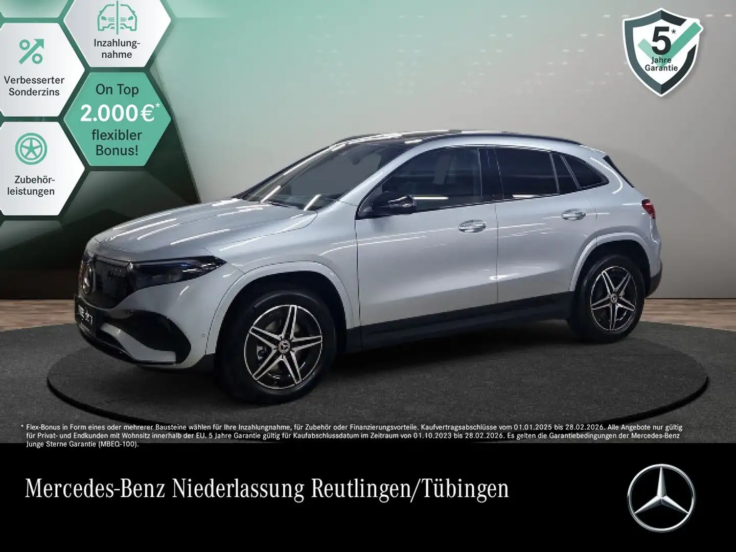 Mercedes-Benz EQA 250 AMG+NIGHT+PLUS-PAKET+AHK+PANO+KAMERA+SPUR Silber - 1