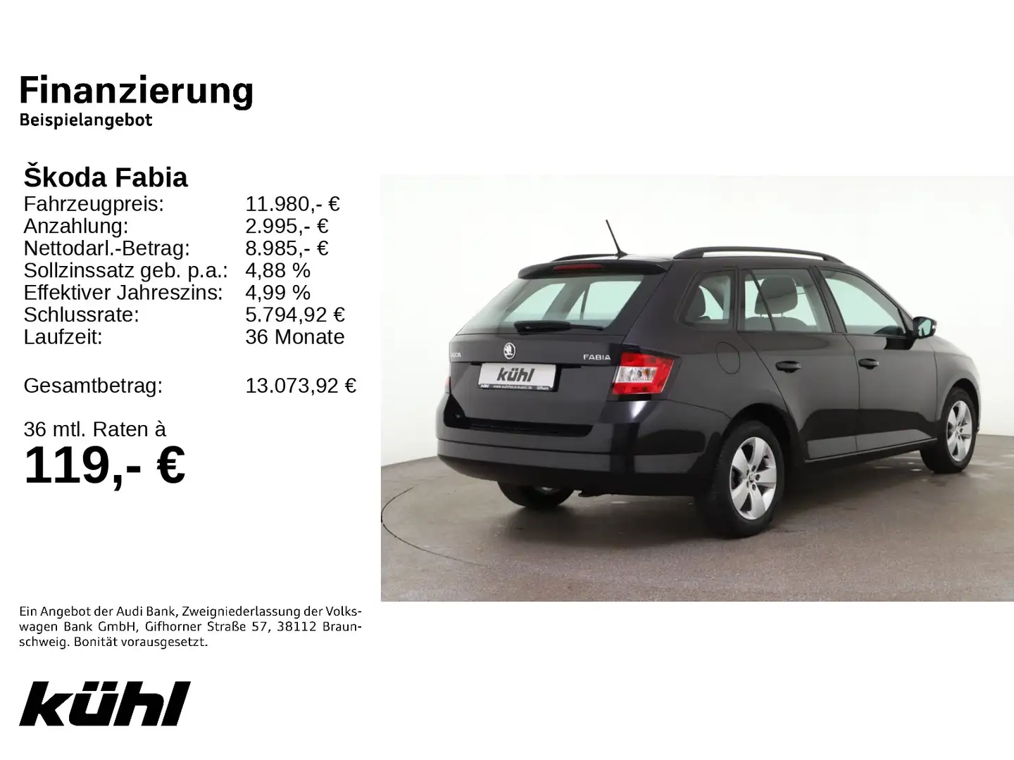 Skoda Fabia Combi 1.2 TSI Style LED,Klima Zwart - 2