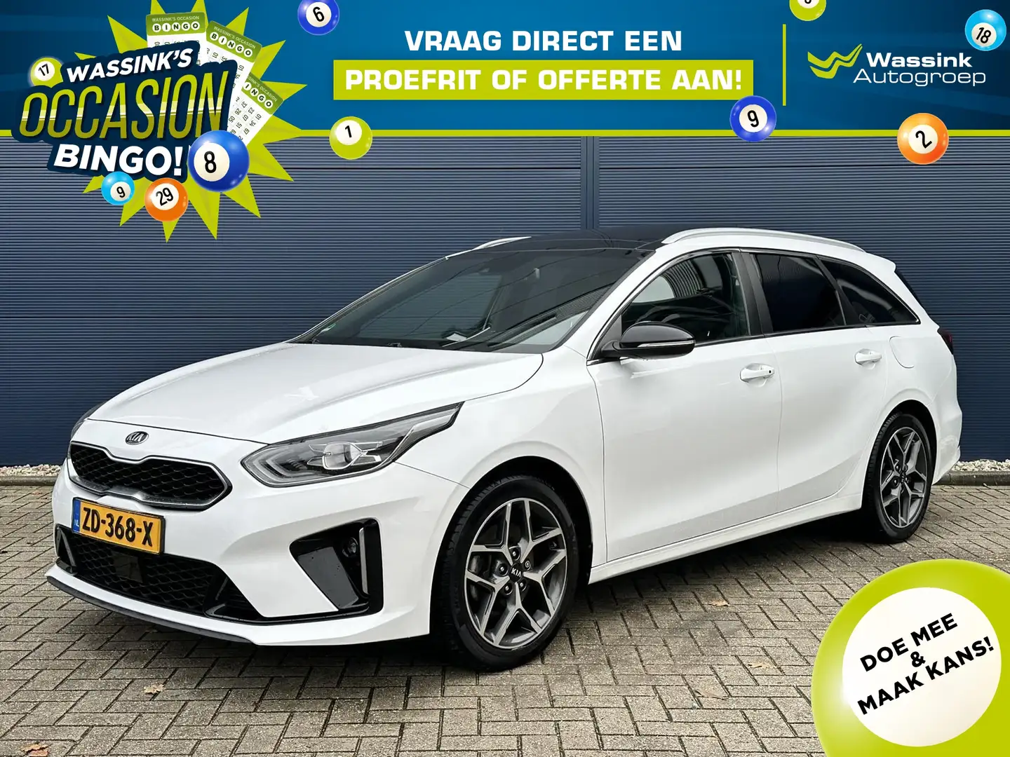 Kia Ceed SW / cee'd SW 1.0 T-GDi 120pk GT-Line I Schuif- & Kanteldak I Tr Bianco - 1