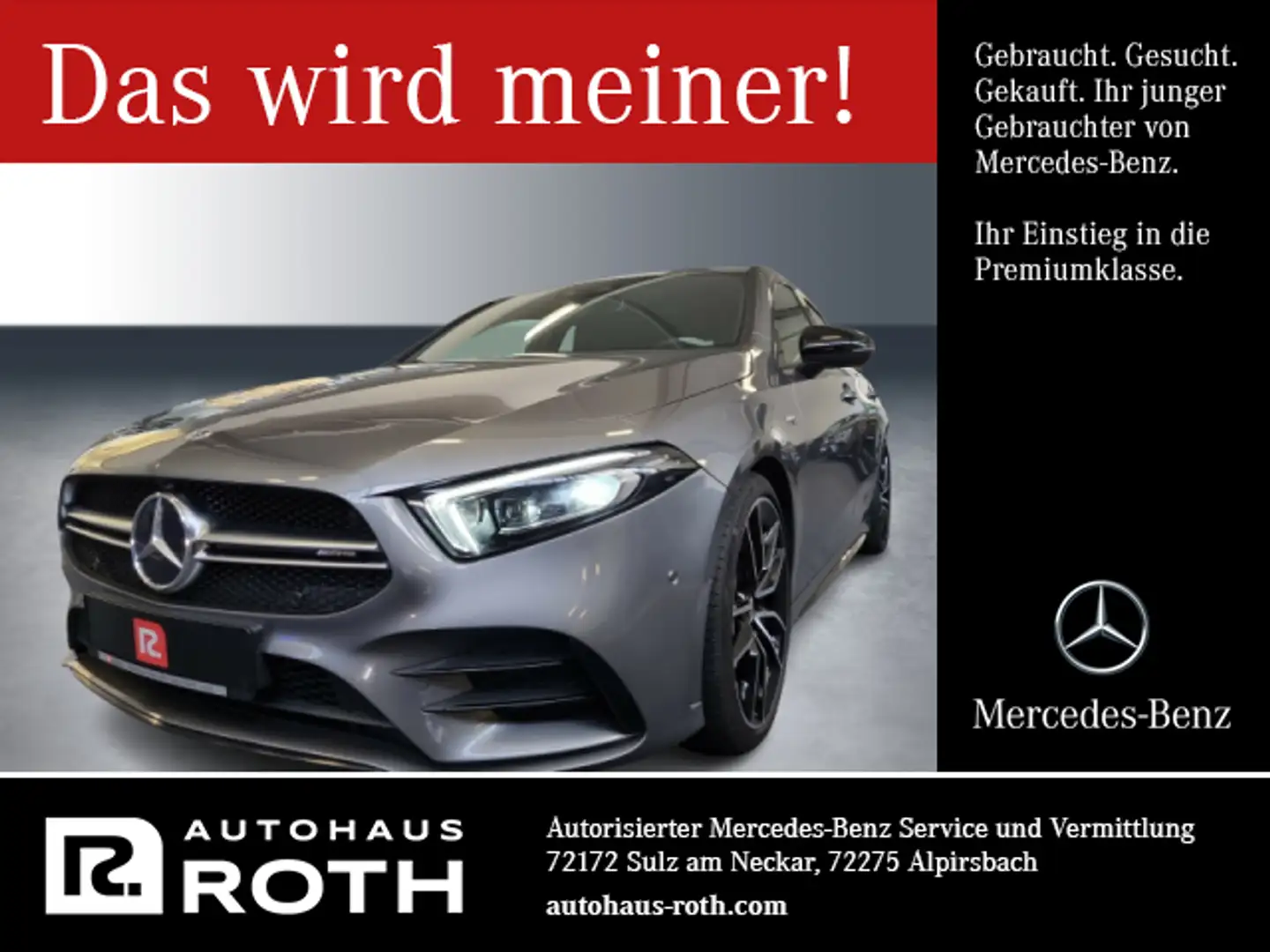 Mercedes-Benz A 35 AMG AMG A 35 4Matic Night MBUX MBeam Kamera AReality Gris - 1