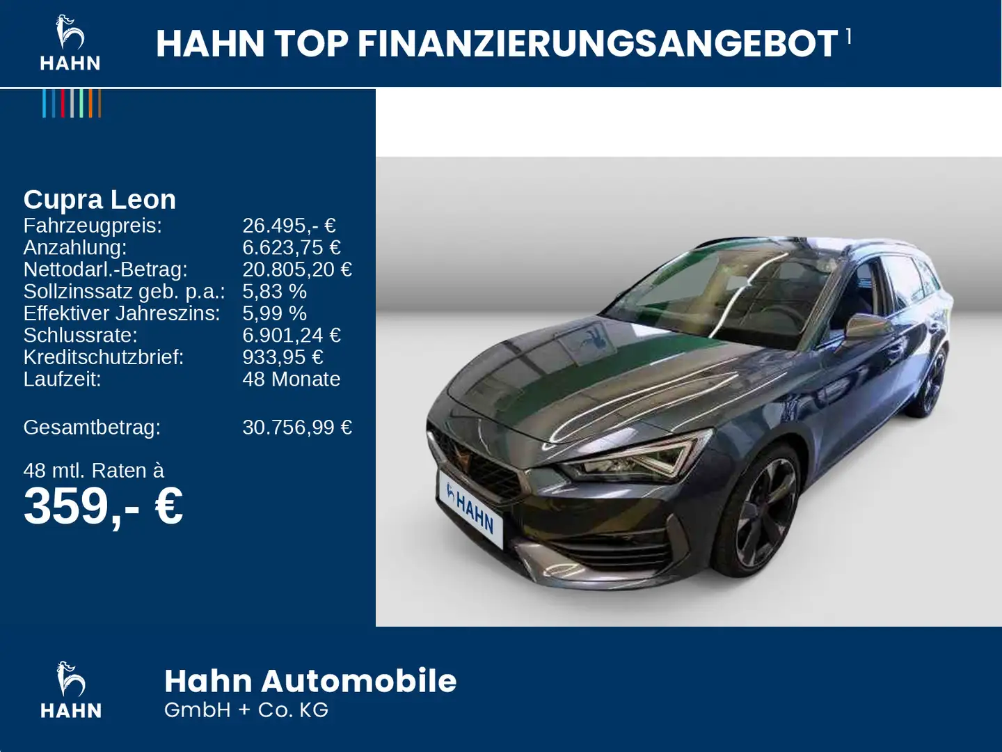 CUPRA Leon Sportstourer 1.5TSI DSG ACC AHK PDC Pano Grau - 2