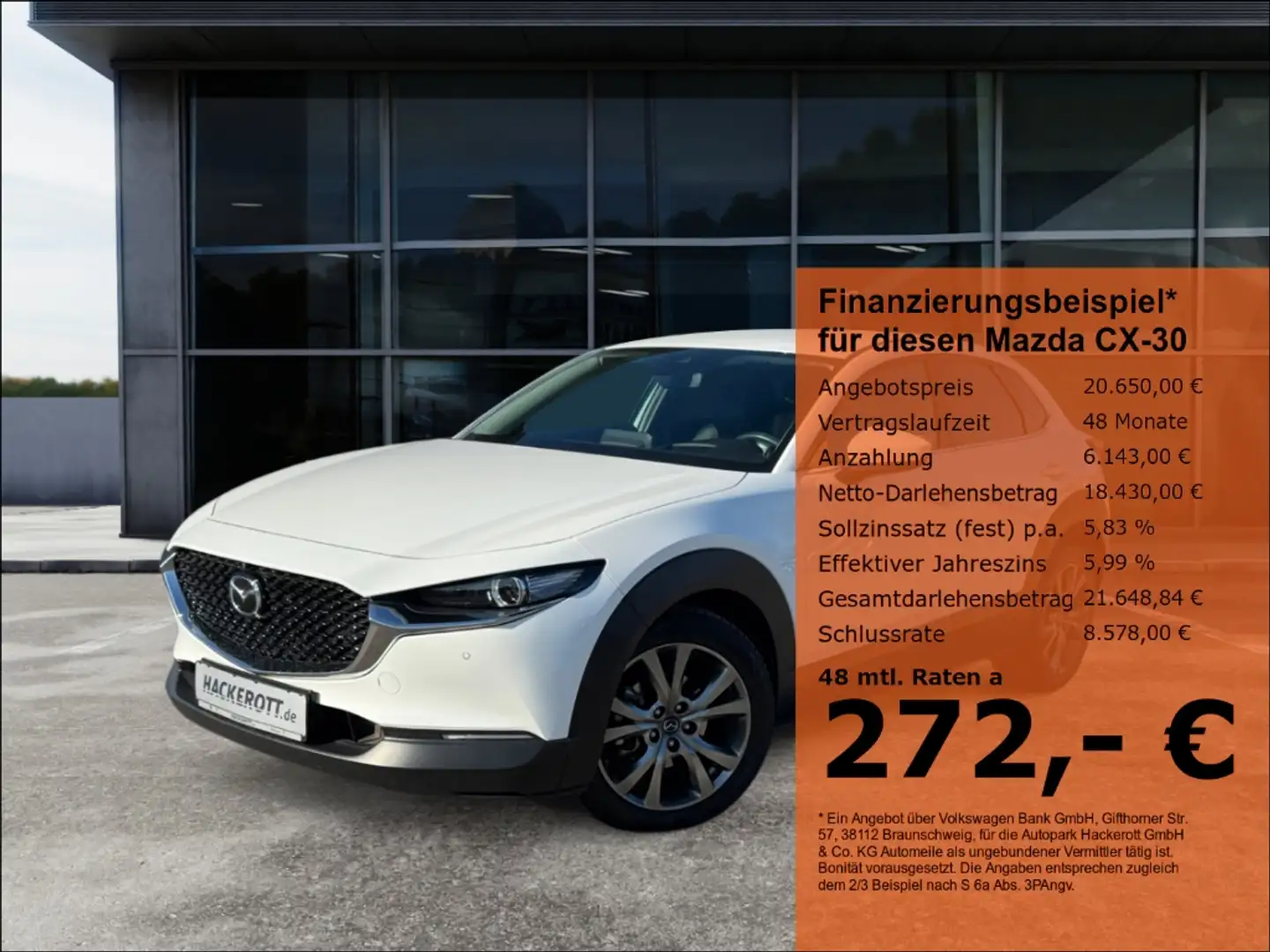 Mazda CX-30 Edition 100 2.0 SKYACTIV-X M Hybrid 360°Kamera HUD Weiß - 1