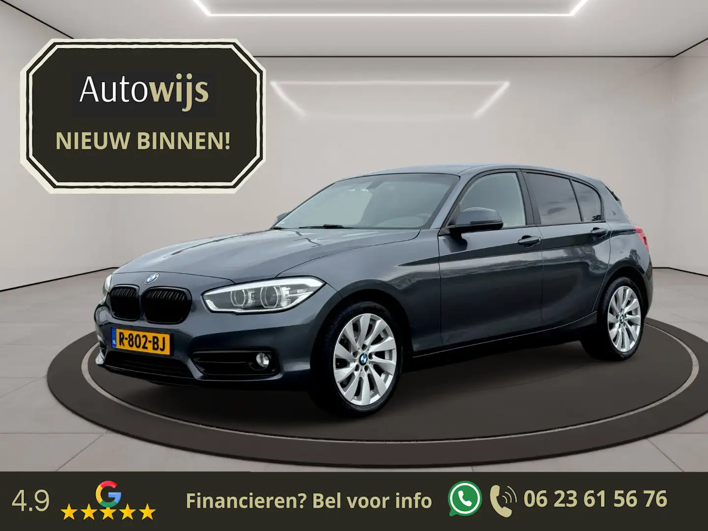 BMW 118 1-serie 118i Corporate Lease M Sport|Led|Sport|Nav Grijs - 1