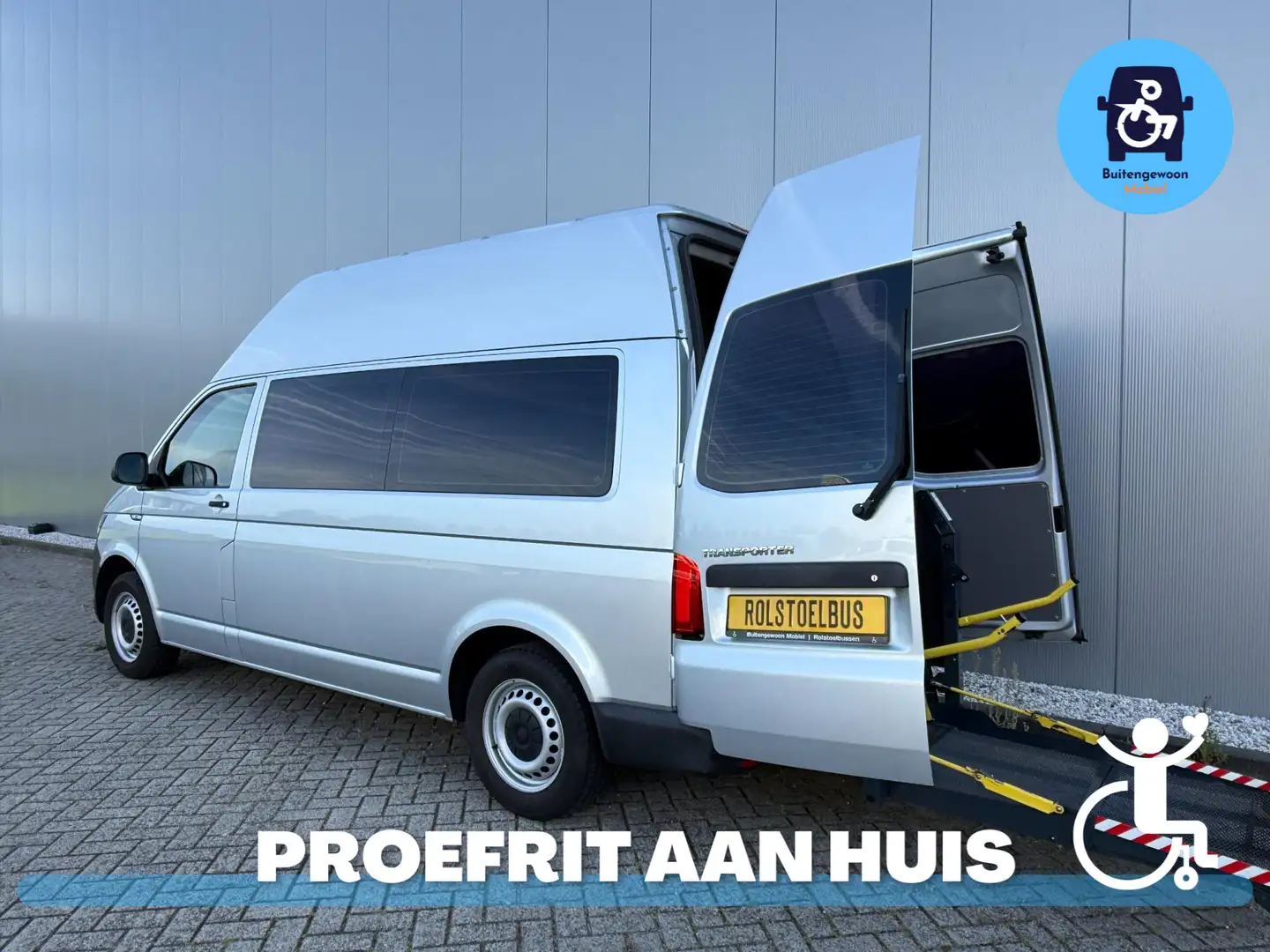Volkswagen Transporter Rolstoelbus Voorin Rolstoel (Airco) 2.0 L2H3 Argent - 2