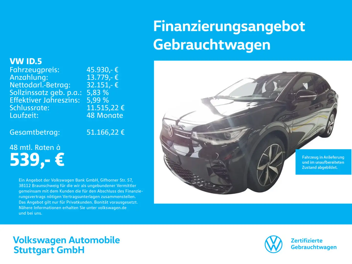 Volkswagen ID.5 GTX 4Motion 250kW Schwarz - 1