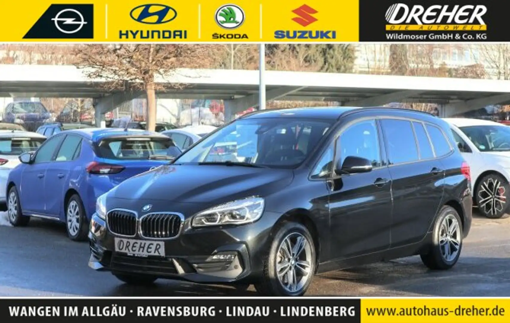 BMW 220 2er Gran Tourer- 220d Sport Line Navi/Autom./LED Schwarz - 1