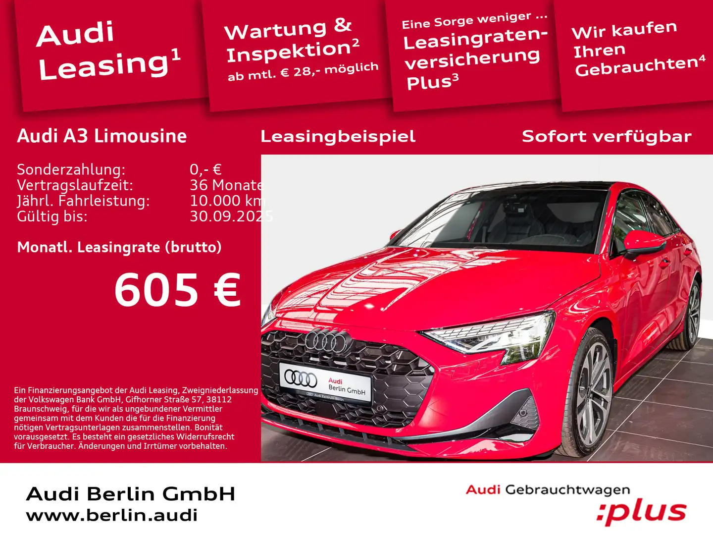 Audi A3 advanced 35 TFSI S tronic Rot - 1