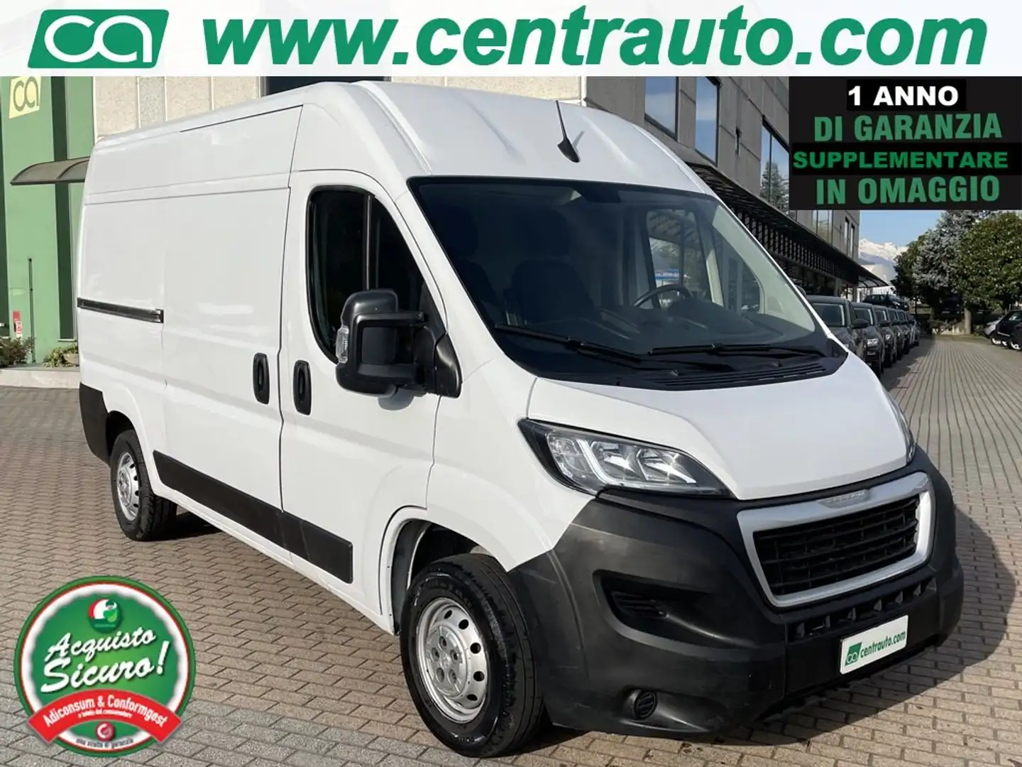 Peugeot Boxer 2.2 BlueHDi PM-TM Furgone * AUTOCARRO * 3 POSTI * Biały - 1