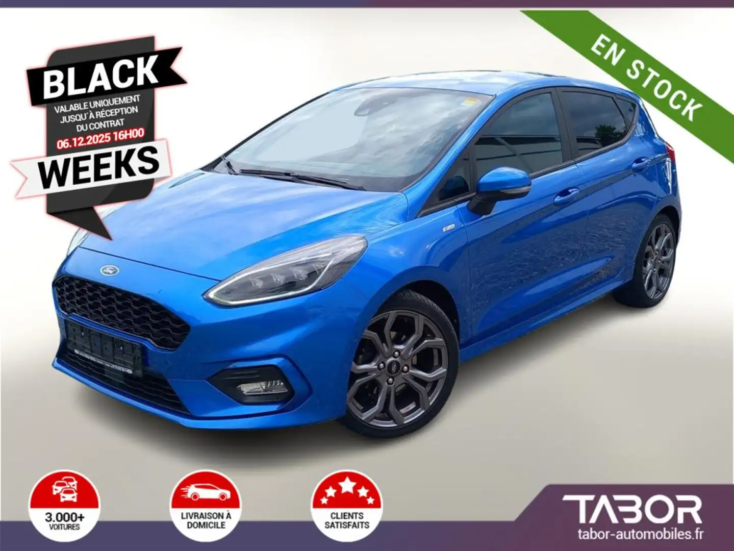 Ford Fiesta 1.0 EcoBoost 125 ST-Line GPS ACC Bleu - 1