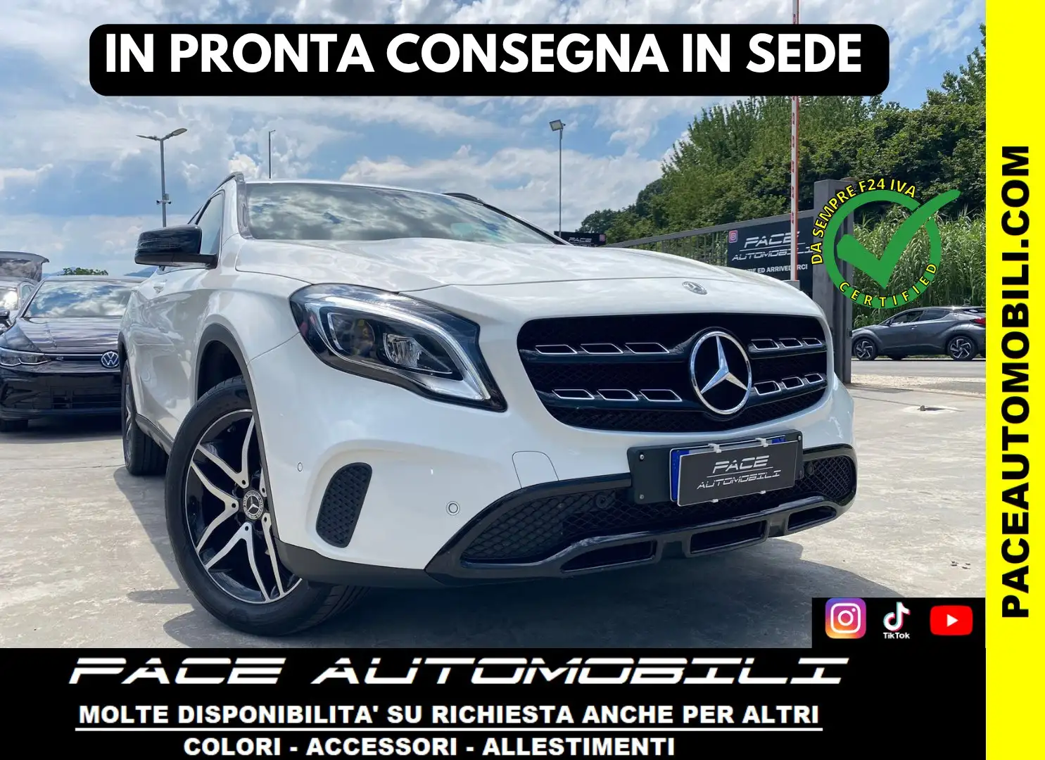 Mercedes-Benz GLA 200 D SPORT URBAN NIGHT PACK KEYLESS 18"PDC ACC KAMERA Bianco - 1