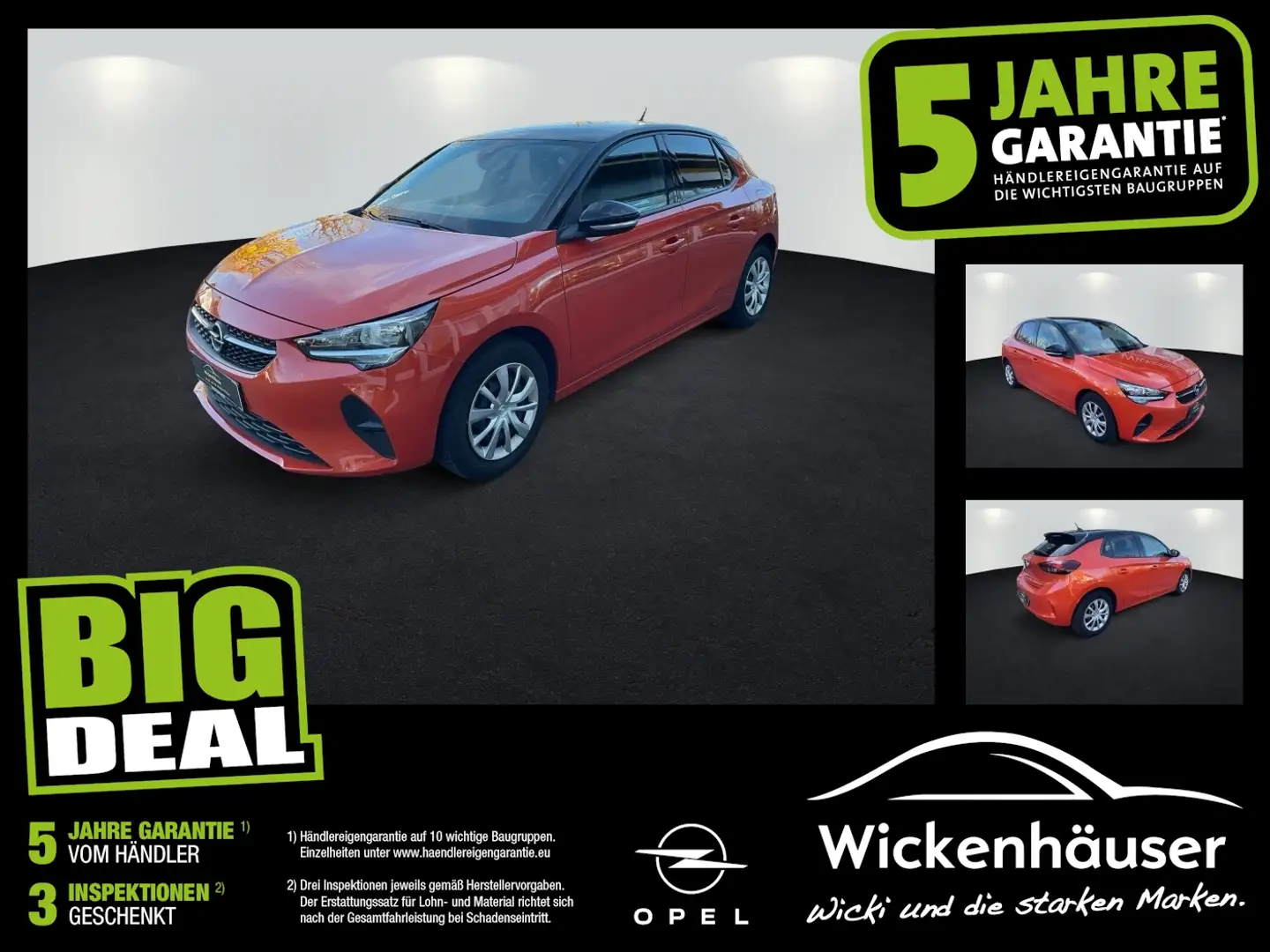 Opel Corsa F 1.2 Edition Navi+SHZ+Kam.+PDC+SpurH Orange - 1