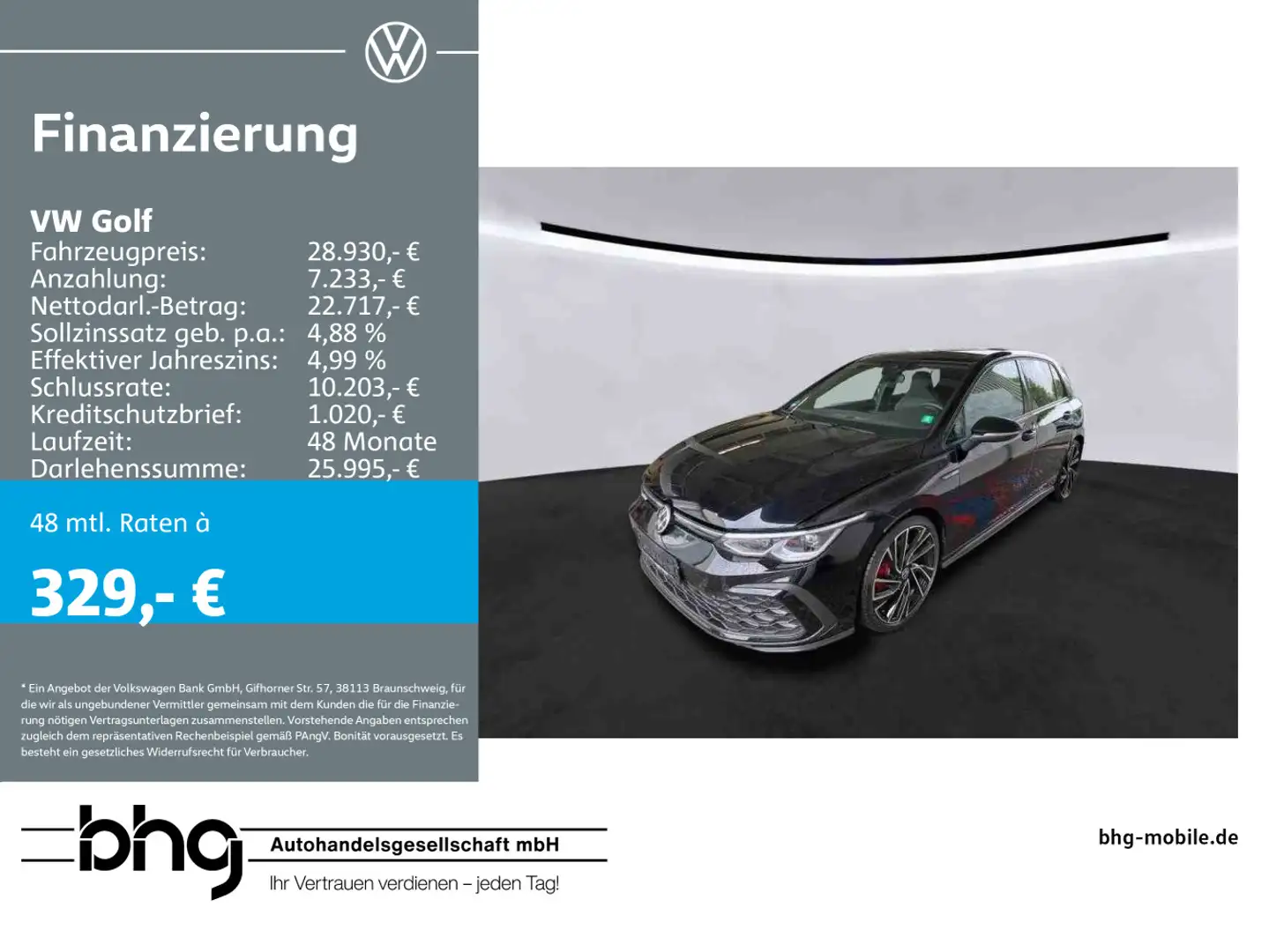 Volkswagen Golf GTD 2.0 TDI DSG Schwarz - 1