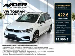 Volkswagen Touran Highline TDI DSG | 7 Sitzer | AHK | Navi