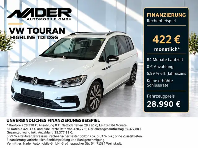 Volkswagen Touran Highline TDI DSG | 7 Sitzer | AHK | Navi