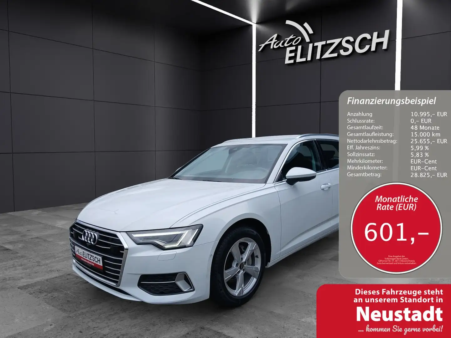 Audi A6 Avant TDI sport Matrix Navi ACC Sound Weiß - 1