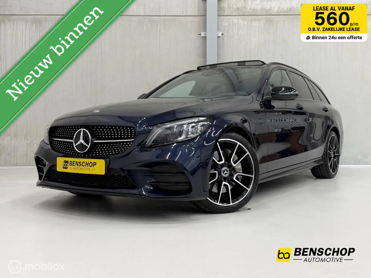 Mercedes-Benz C 300 Estate AMG Panodak Navi Leer Burmeister Carplay HU Bleu - 1