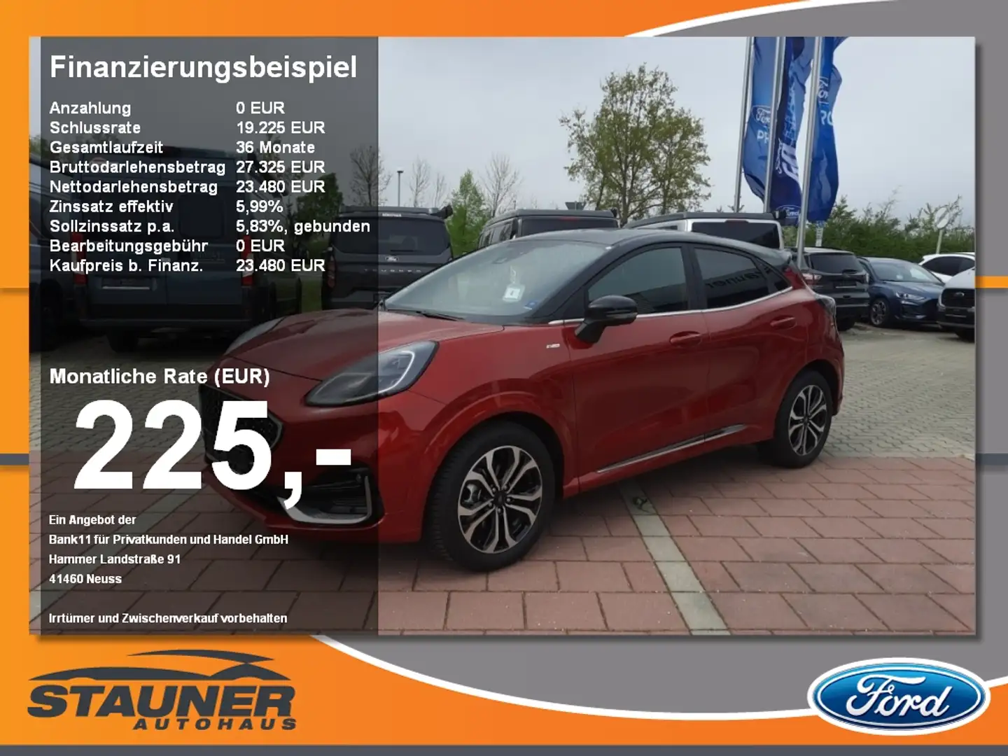 Ford Puma 1.0 ST-Line Vignale Navi, LED,Leder Roşu - 1
