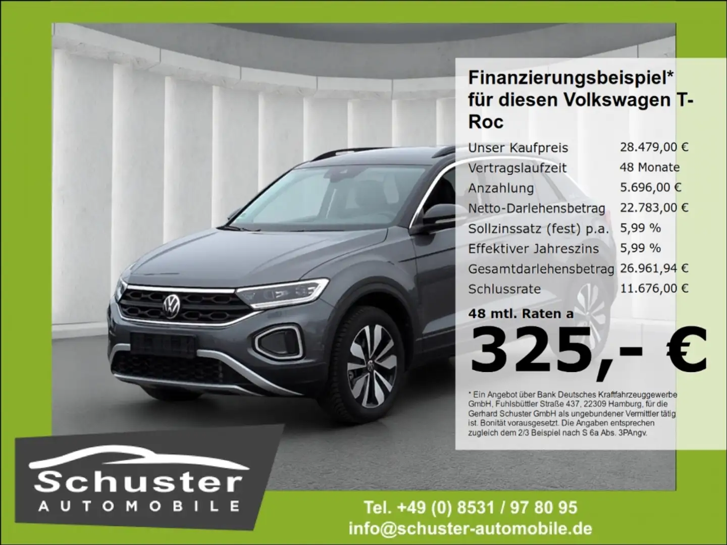 Volkswagen T-Roc GOAL TDI*DSG AHK LED+ ACC R-Kam Navi SHZ Grau - 1