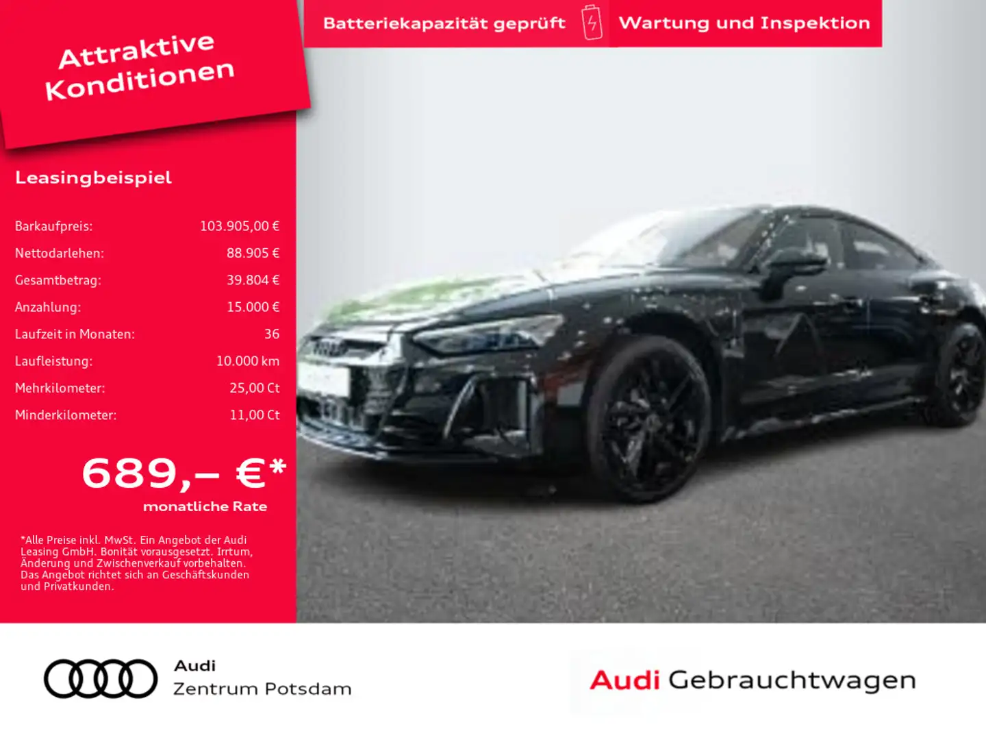 Audi e-tron GT quattro B&O PANO MATRIX-LED LASER Noir - 1