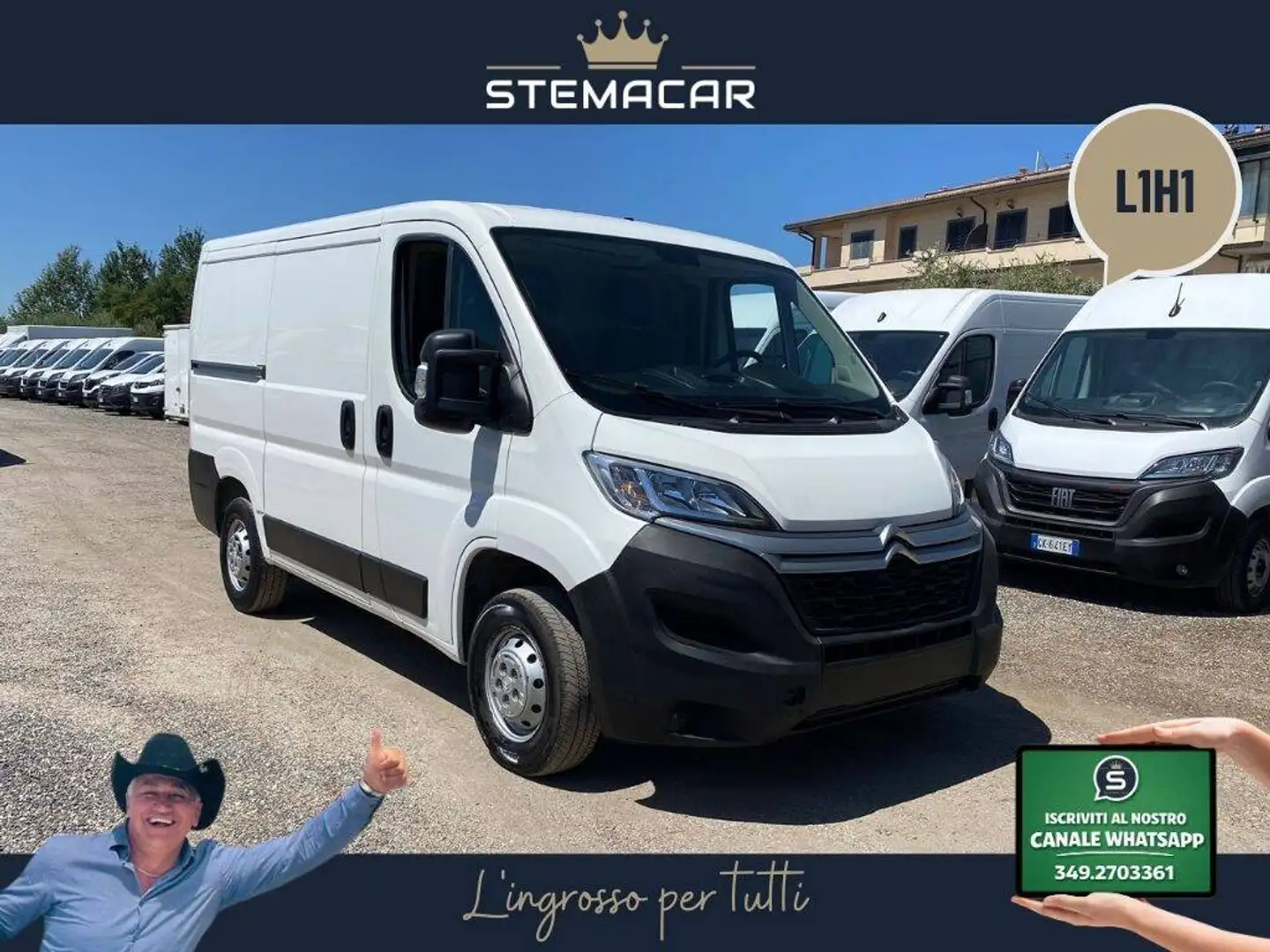 Citroen Jumper 28 2.2 bluehdi 120cv S&S L1H1 GARANZIA 24MESI +iva Weiß - 1