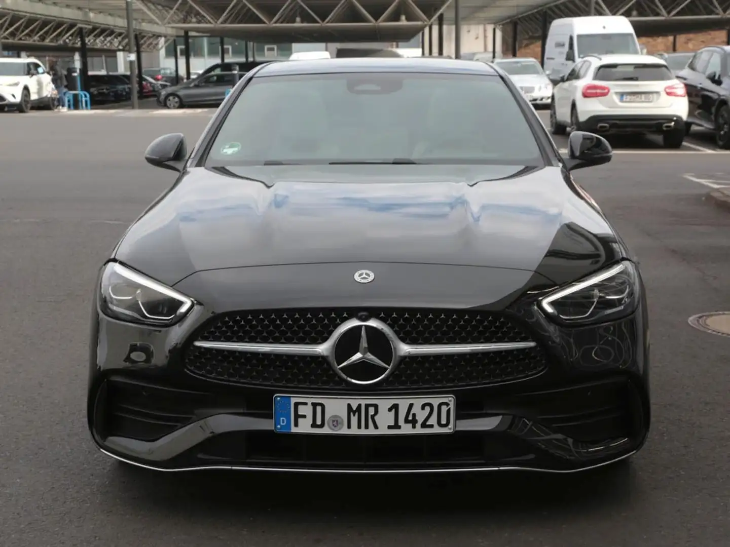Mercedes-Benz C 200 d AMG Distronic Panorama AHK Memory 360° Чорний - 2