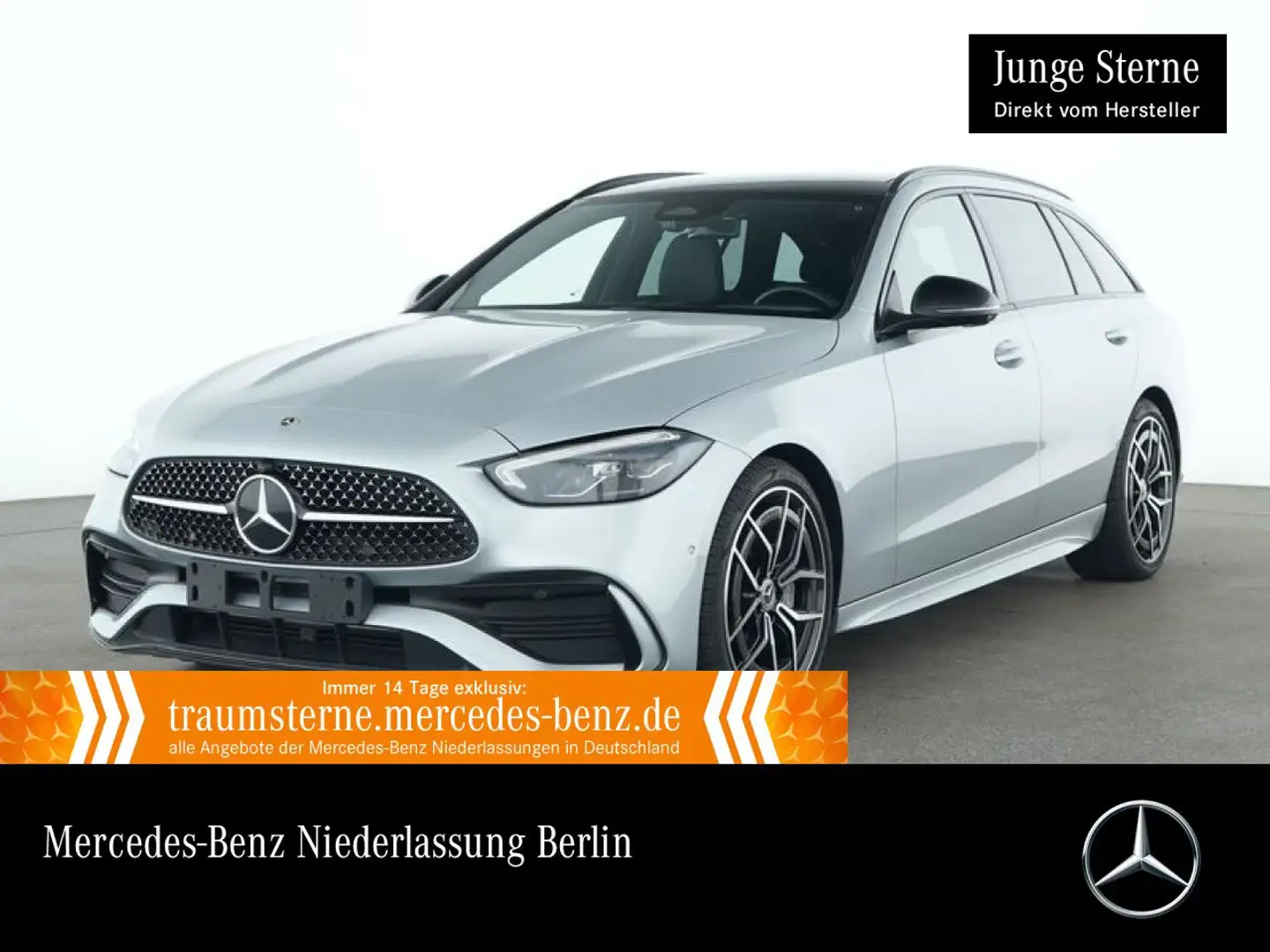 Mercedes-Benz C 300 d T AMG+NIGHT+PANO+360+LED+TOTW+KEYLESS+9G Silber - 1