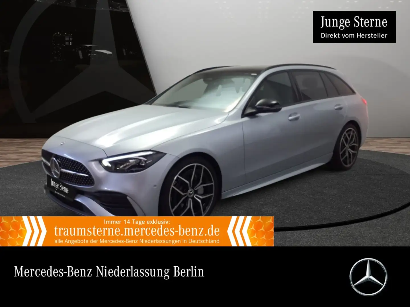 Mercedes-Benz C 300 d T AMG+NIGHT+PANO+360+LED+TOTW+KEYLESS+9G Silber - 1