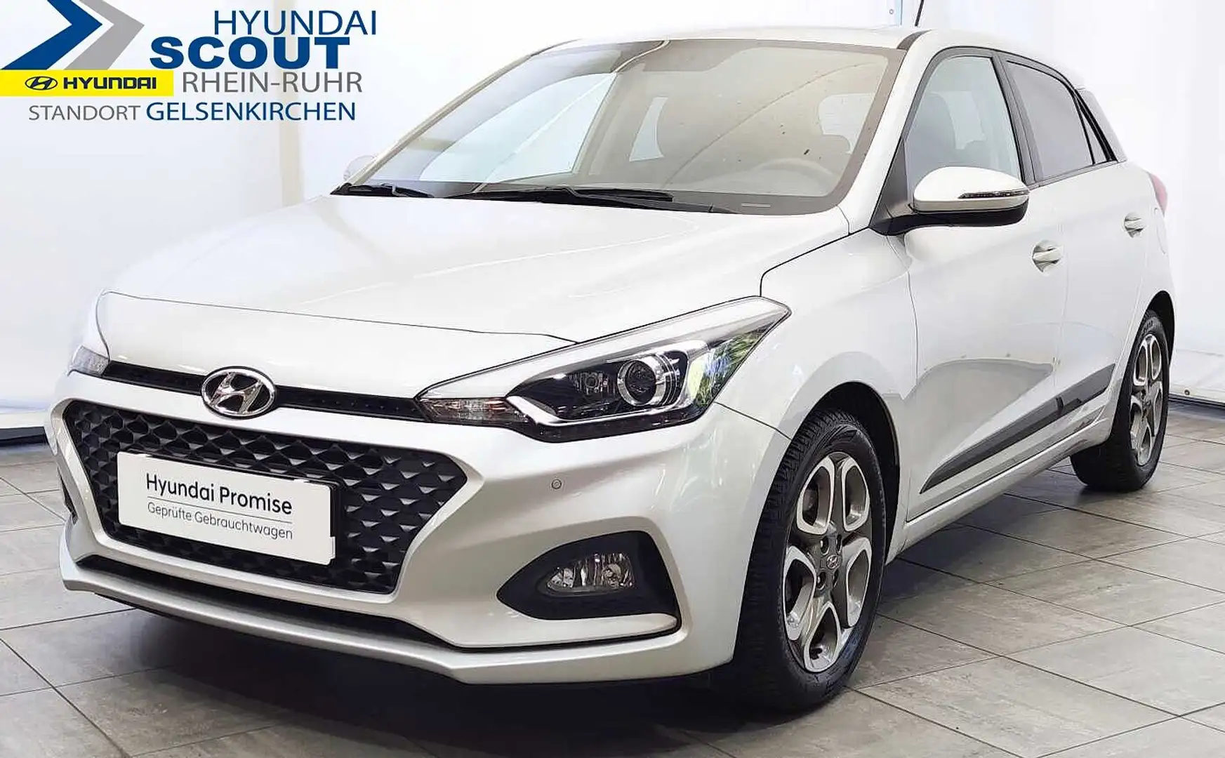 Hyundai i20 blue 1.0 T-GDI Style Navi 1.Hand Srebrny - 1