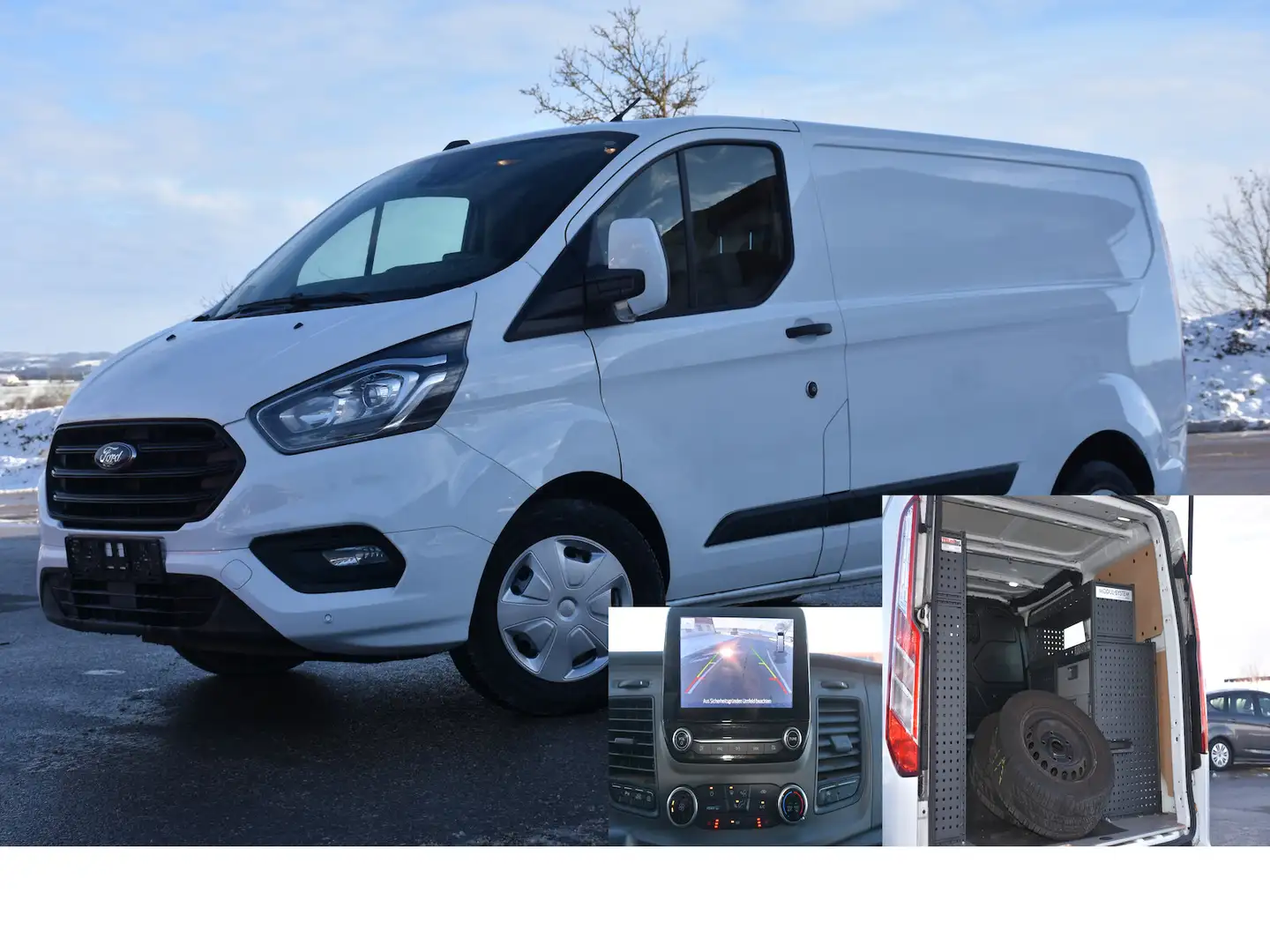 Ford Transit Custom 340 L1 Trend/Autom/Navi/StHzg/RK Blanc - 1
