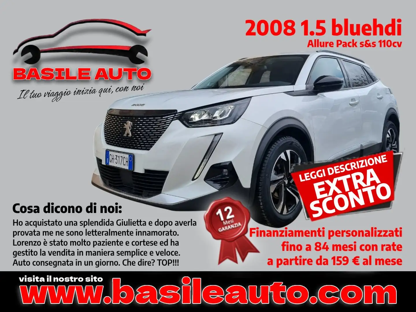 Peugeot 2008 2008 1.5 bluehdi Allure Pack s Wit - 1