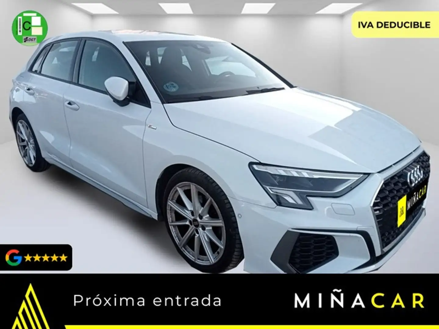 Audi A3 Sportback 35TDI S line S tronic Blanc - 1