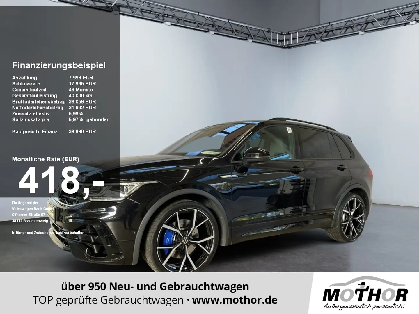 Volkswagen Tiguan R 2.0 TSI DSG 4x4 BlackStyle Winterpaket Schwarz - 1