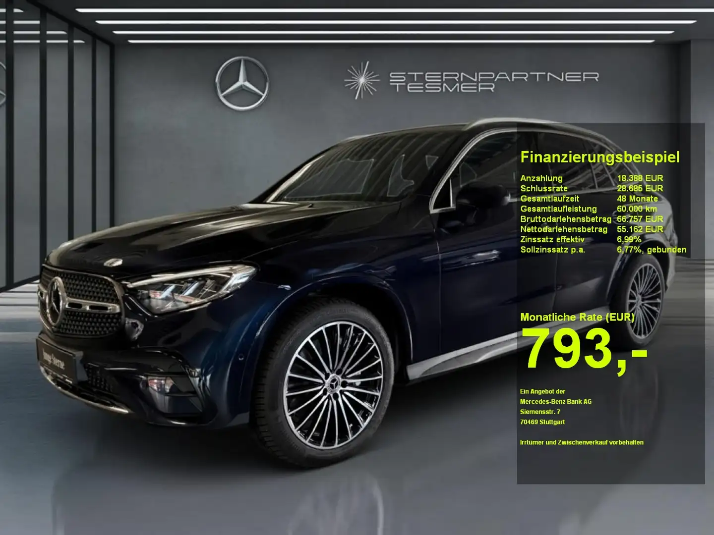 Mercedes-Benz GLC 450 d 4M AMG+MBUX+DISTR+AMBIENTE+KAMERA+AHK Niebieski - 1