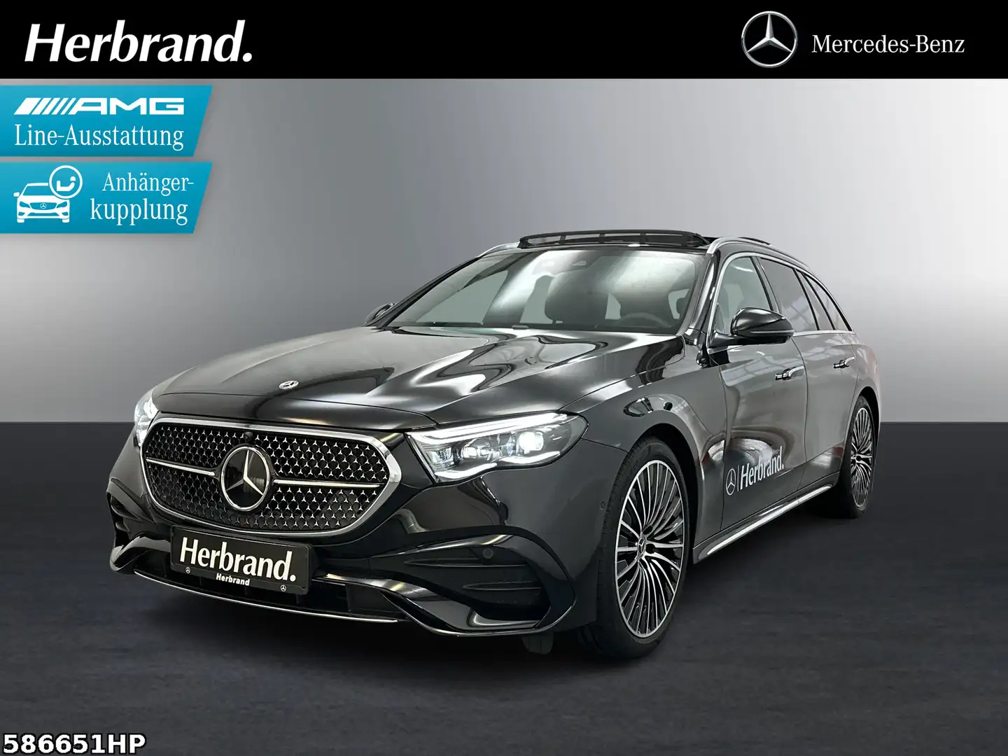Mercedes-Benz E 220 d T-Modell +AMG+LEDER+PANO+360°+BURMESTER+ Noir - 1