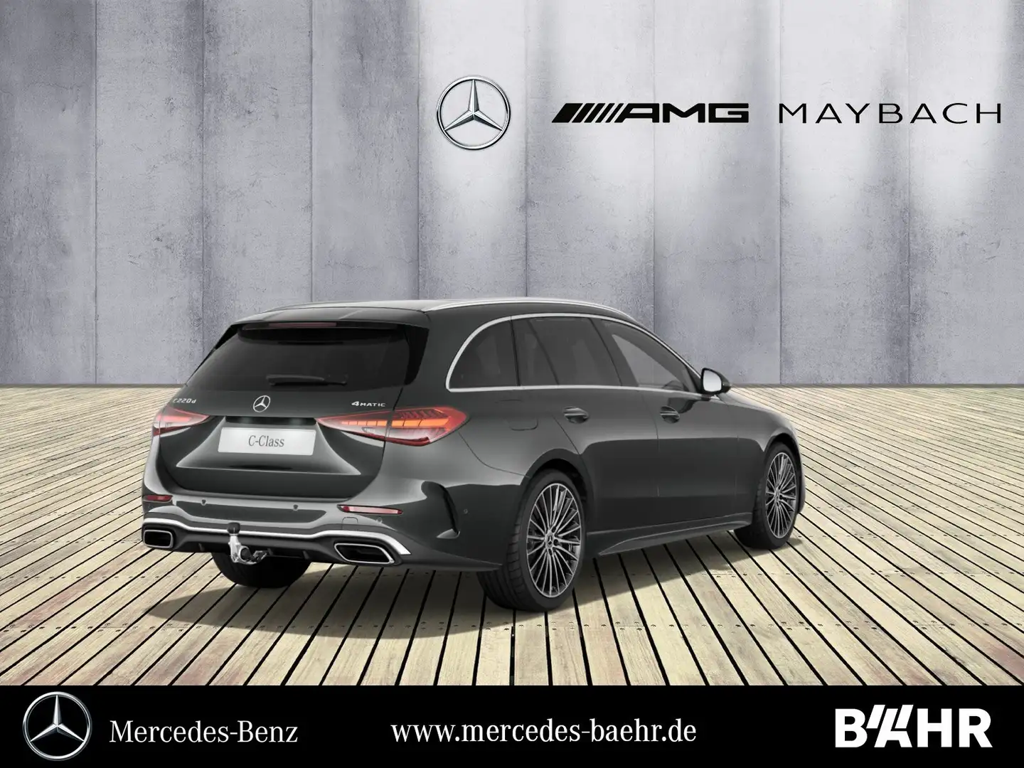 Mercedes-Benz C 220 C 220 d 4M T AMG/Pano/AHK/Distronic/360°/LMR-19" Grau - 2