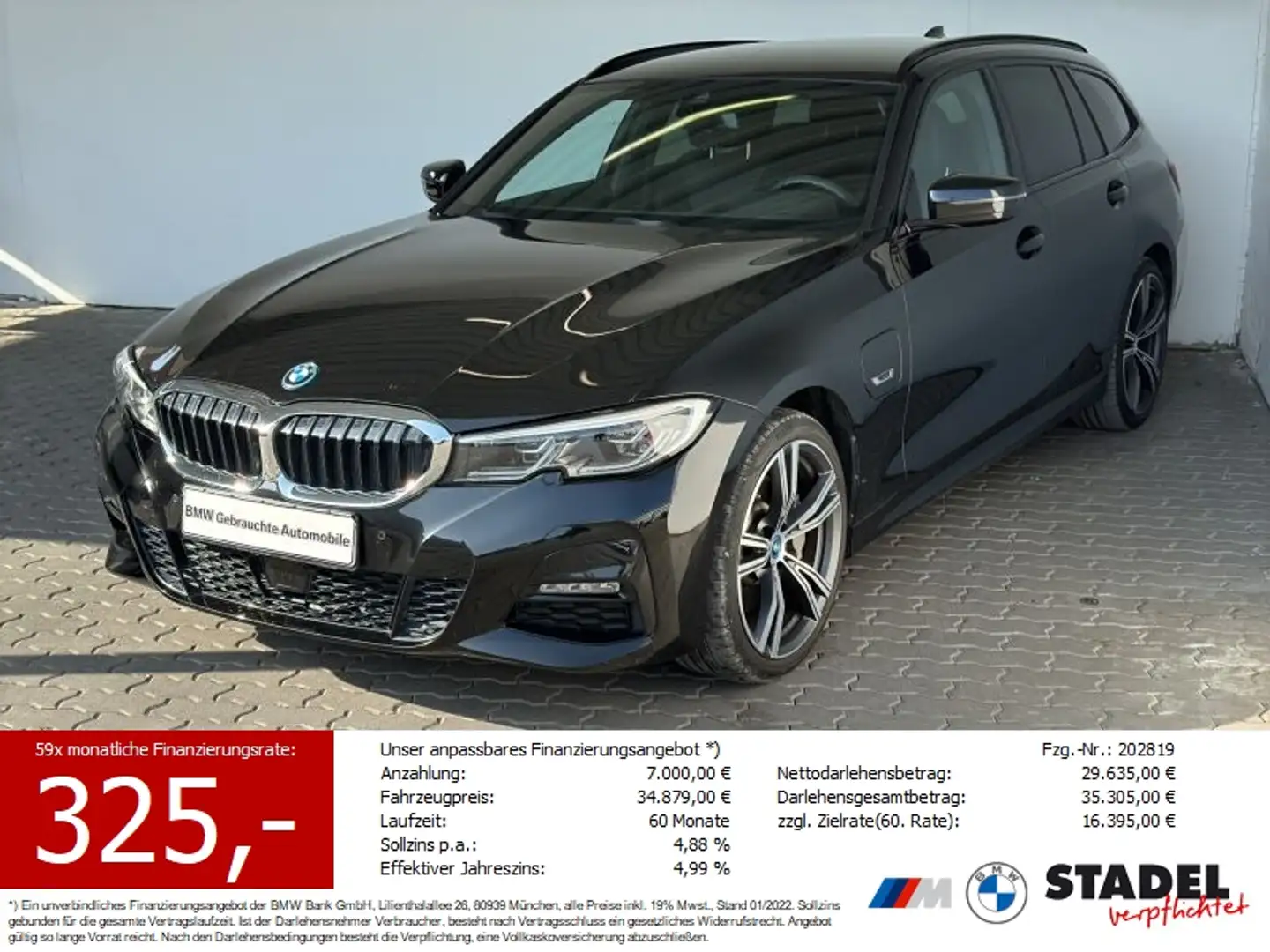 BMW 330 e Tour. M Sport Navi.Laser.ACC.HuD.KomfZg.DAB Schwarz - 1