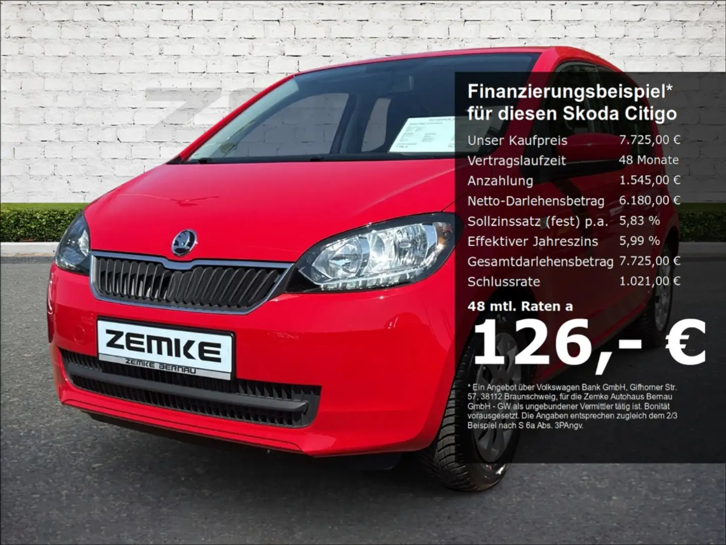 Skoda Citigo 1.0 Ambition Berganfahrass. GA teilb.Rücksb MP3 CD Rojo - 1