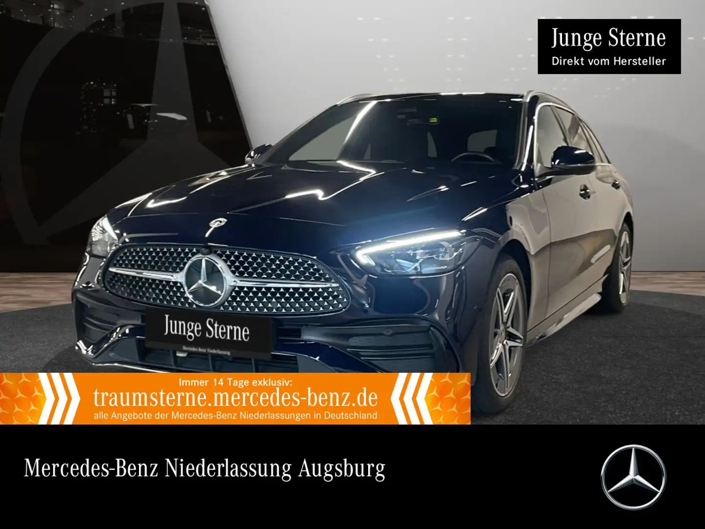 Mercedes-Benz C 300 e T AMG+PANO+AHK+LED+KAMERA+KEYLESS+9G Blau - 1